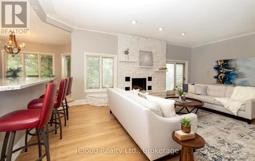 163 Wheelihan Way, Milton, ON - Indoor Photo Showing Living Room With Fireplace
