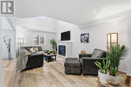 157 Braithwaite Avenue, Hamilton, ON - Indoor Photo Showing Living Room With Fireplace