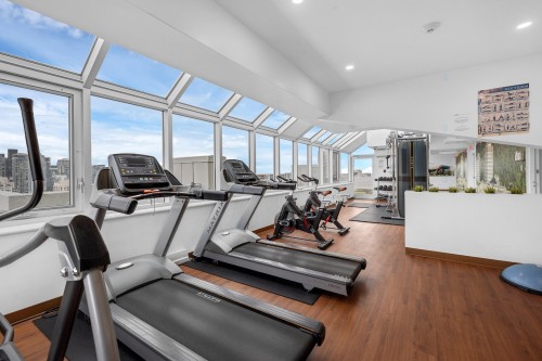 Exercise Room - 506-3470 Rue Stanley, Montréal (Ville-Marie), QC - Indoor Photo Showing Gym Room