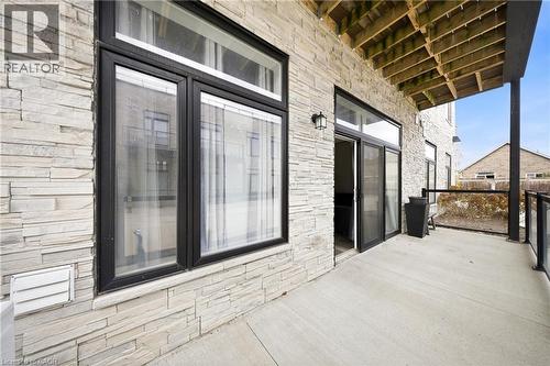 View of patio - 85 Morrell Street Unit# 102A, Brantford, ON - Outdoor With Deck Patio Veranda With Exterior