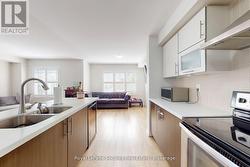 Stove with clean glass counter top - 