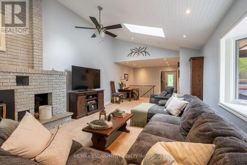 7575 Milburough Line, Milton, ON - Indoor Photo Showing Living Room With Fireplace