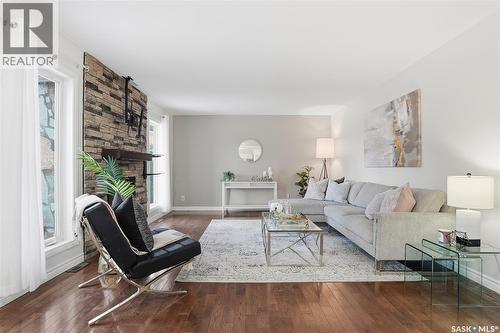 1804 Wilson Crescent, Saskatoon, SK - Indoor Photo Showing Living Room With Fireplace