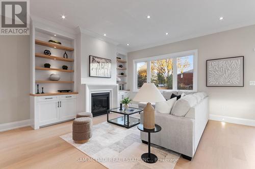 4584 Full Moon Circle, Mississauga, ON - Indoor Photo Showing Living Room With Fireplace