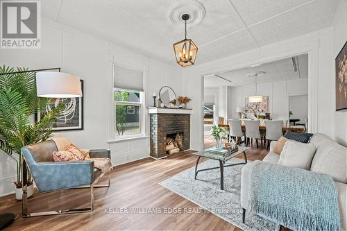 89 Lynden Road, Hamilton, ON - Indoor Photo Showing Living Room With Fireplace