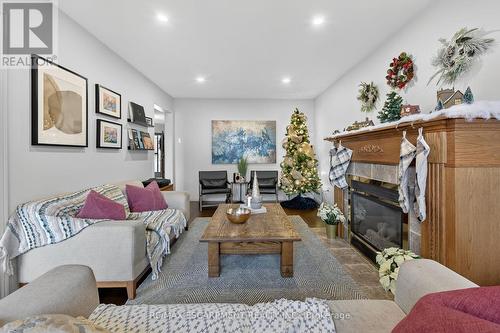 3 Jacqueline Boulevard, Hamilton, ON - Indoor Photo Showing Living Room With Fireplace