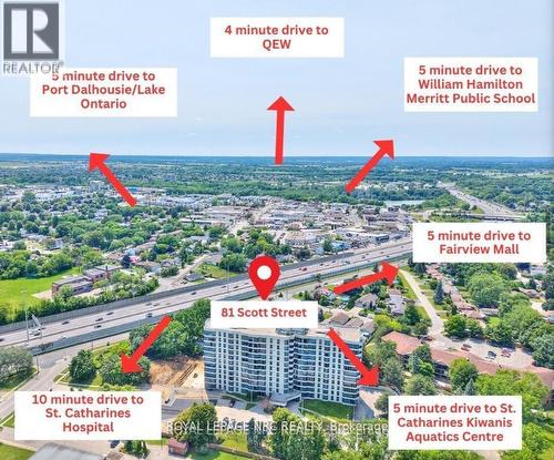 201 - 81 Scott Street, St. Catharines (Lakeport), ON -  With View