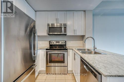 2312 - 3985 Grand Park Drive, Mississauga, ON - Indoor Photo Showing Kitchen With Stainless Steel Kitchen With Double Sink With Upgraded Kitchen