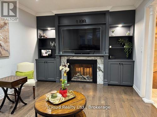 27 Tysonville Circle, Brampton, ON - Indoor Photo Showing Living Room With Fireplace