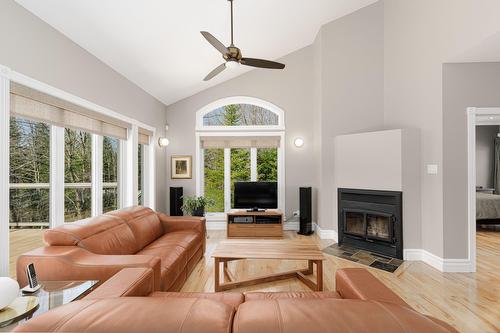 Living room - 204 Ch. De Chaumont, Saint-Adolphe-D'Howard, QC - Indoor Photo Showing Living Room With Fireplace