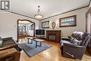 1334 Victoria Avenue, Regina, SK  - Indoor Photo Showing Living Room With Fireplace 