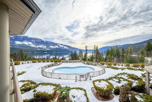 202-3473 Lakeview Place, Enderby, BC - Outdoor With In Ground Pool With View