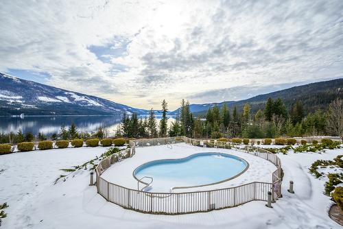 202-3473 Lakeview Place, Enderby, BC - Outdoor With In Ground Pool With View