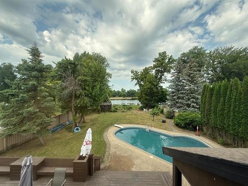 146 Wilkinson Crescent, Portage La Prairie, MB - Outdoor With In Ground Pool