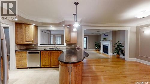 17 Overlord Crescent, Kindersley, SK - Indoor With Fireplace