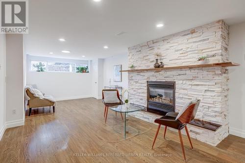 1005 Dormer Street, Mississauga, ON - Indoor Photo Showing Living Room With Fireplace
