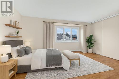 Virtually staged large primary bedroom. - 17 Providence Place, Ottawa, ON - Indoor Photo Showing Bedroom