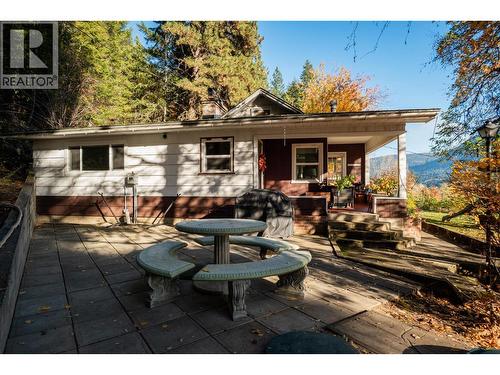 Side patio area - 3175 Baker Road, South Slocan, BC - Outdoor With Deck Patio Veranda