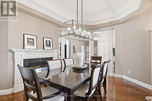 7 Appaloosa Trail, Hamilton, ON - Indoor Photo Showing Dining Room With Fireplace