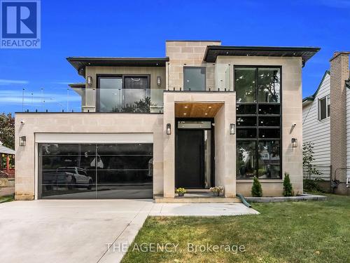 Front Elevation. Natural Indiana Limestone - 9 Earl Street, Mississauga, ON - Outdoor