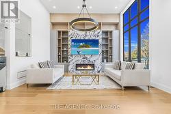 Family Room w/large window and built-in TV wall - 