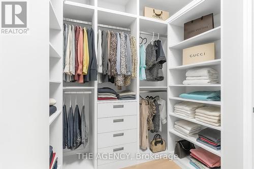 LED lit Primary Walk-in closet w/skylight - 9 Earl Street, Mississauga, ON - Indoor With Storage