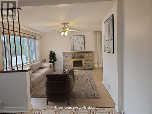 30 Golfwood Heights, Toronto, ON - Indoor Photo Showing Living Room With Fireplace