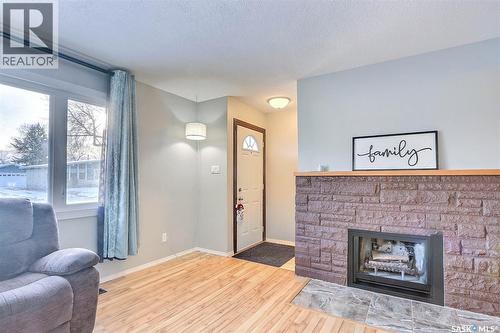 978 Fraser Place, Prince Albert, SK - Indoor Photo Showing Living Room With Fireplace