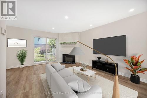 8 Chisholm Court, Ottawa, ON - Indoor Photo Showing Living Room With Fireplace