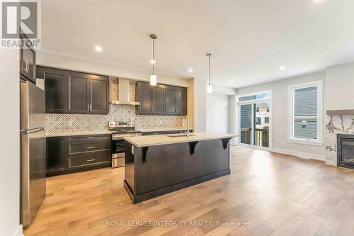 1166 Cope Drive, Ottawa, ON - Indoor Photo Showing Kitchen With Fireplace With Upgraded Kitchen