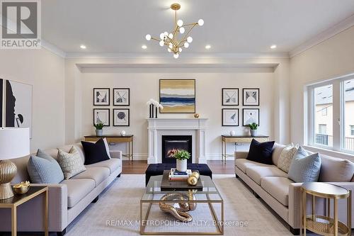 15 Seguin Street, Richmond Hill, ON - Indoor Photo Showing Living Room With Fireplace