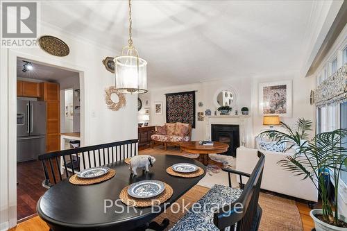 402 Willis Drive, Oakville, ON - Indoor Photo Showing Dining Room With Fireplace