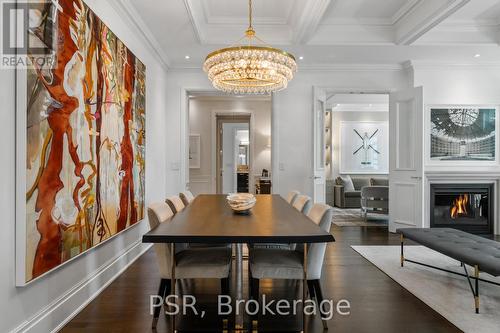 3605 - 311 Bay Street, Toronto, ON - Indoor Photo Showing Dining Room With Fireplace