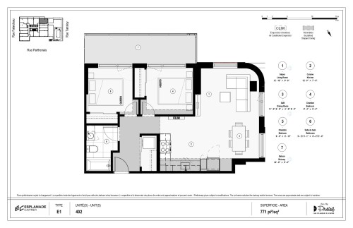 Floor Plan - 402-2160 Rue Tansley, Montréal (Ville-Marie), QC - Other