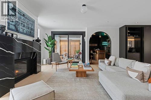 1680 Orford Road Unit# 18, Lasalle, ON - Indoor Photo Showing Living Room With Fireplace
