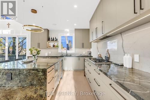 Truly custom HQ cabinetry in the kitchen - 519 Third Line, Oakville, ON - Indoor Photo Showing Kitchen With Upgraded Kitchen