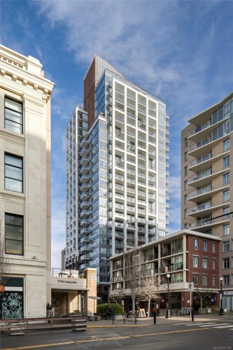 1408-777 Herald St, Victoria, BC - Outdoor With Balcony With Facade
