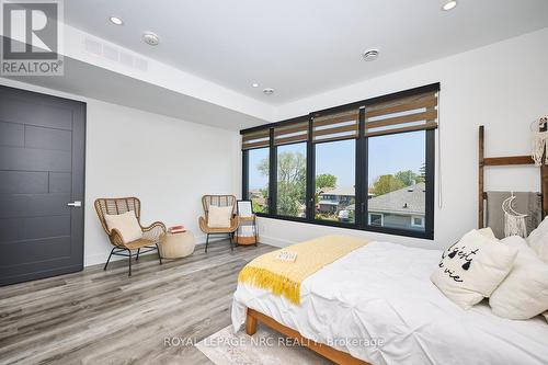 Custom blinds throughout the home - 10 Pawling Street, St. Catharines (Port Dalhousie), ON - Indoor Photo Showing Bedroom