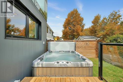 Hot tub off the deck of the main house - 10 Pawling Street, St. Catharines (Port Dalhousie), ON - Outdoor With Exterior