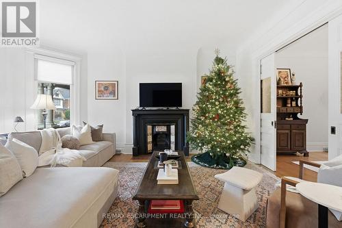 141 Markland Street, Hamilton, ON - Indoor Photo Showing Living Room With Fireplace