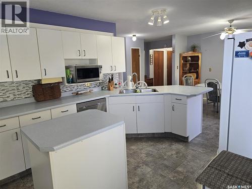 Abcd 201 King Street, Punnichy, SK - Indoor Photo Showing Kitchen With Double Sink
