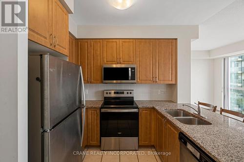 2106 - 349 Rathburn Road W, Mississauga, ON - Indoor Photo Showing Kitchen With Double Sink