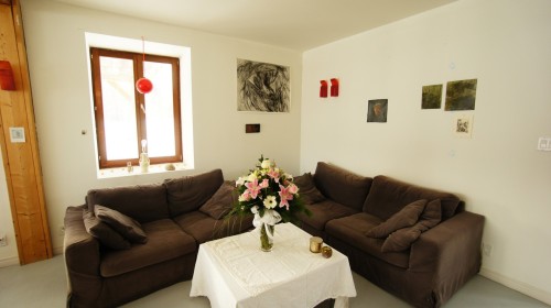 Salon - 123 Rue De La Rivière, Saint-Irénée, QC - Indoor Photo Showing Living Room