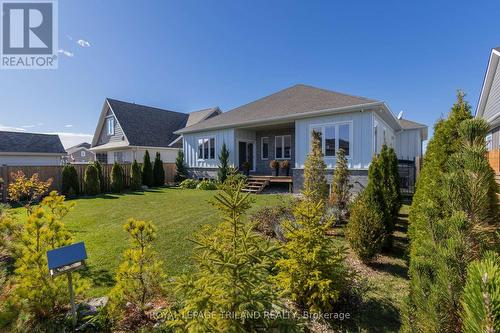 More of this superb exterior & backyard - 26 Tattersall Lane, Lambton Shores (Grand Bend), ON - Outdoor With Deck Patio Veranda