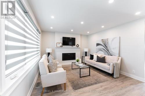 Electric Fireplace w/Mantle - 767 Phillip Murray Avenue, Oshawa, ON - Indoor Photo Showing Living Room With Fireplace