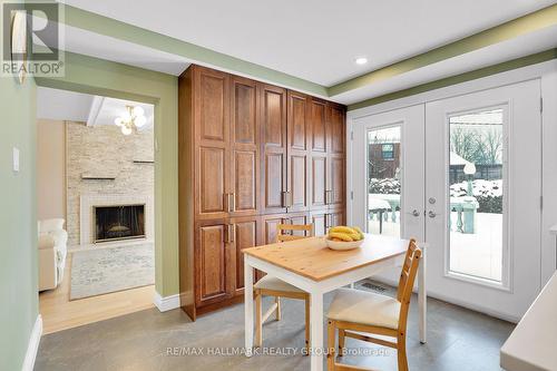New French doors to the terrace - 1712 Playfair Drive, Ottawa, ON - Indoor Photo Showing Dining Room