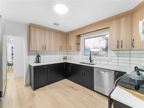 1241 Church Avenue, Winnipeg, MB - Indoor Photo Showing Kitchen With Double Sink