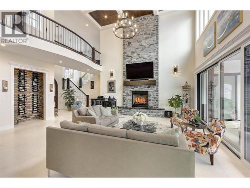 3279 Vineyard View Drive, West Kelowna, BC - Indoor Photo Showing Other Room With Fireplace