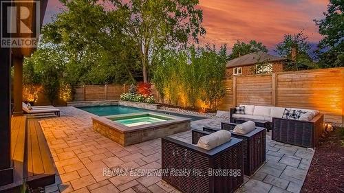 484 Aspen Forest Drive, Oakville (Fd Ford), ON - Outdoor With In Ground Pool With Deck Patio Veranda