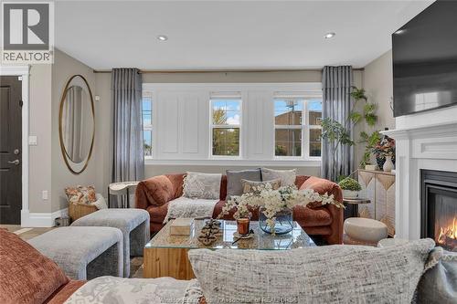 8475 Wyandotte Unit# 116, Windsor, ON - Indoor Photo Showing Living Room With Fireplace